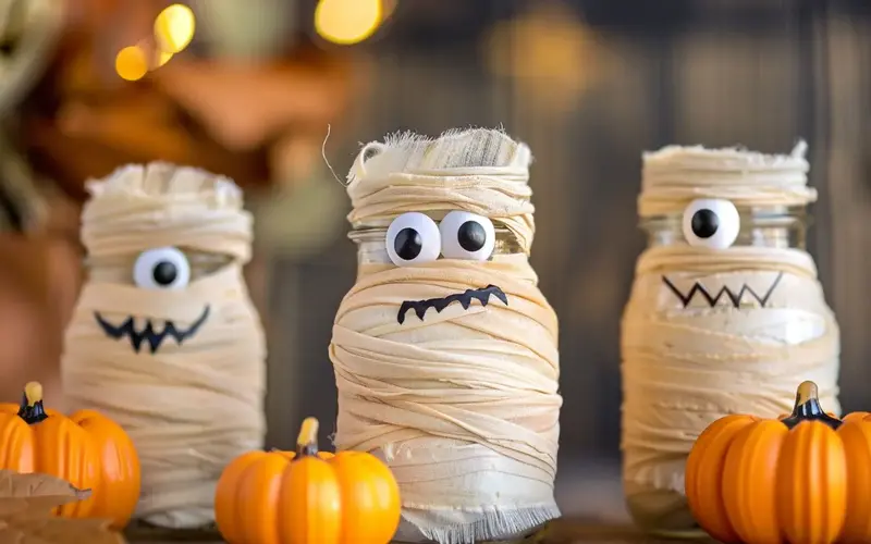 Mason Jar Mummies