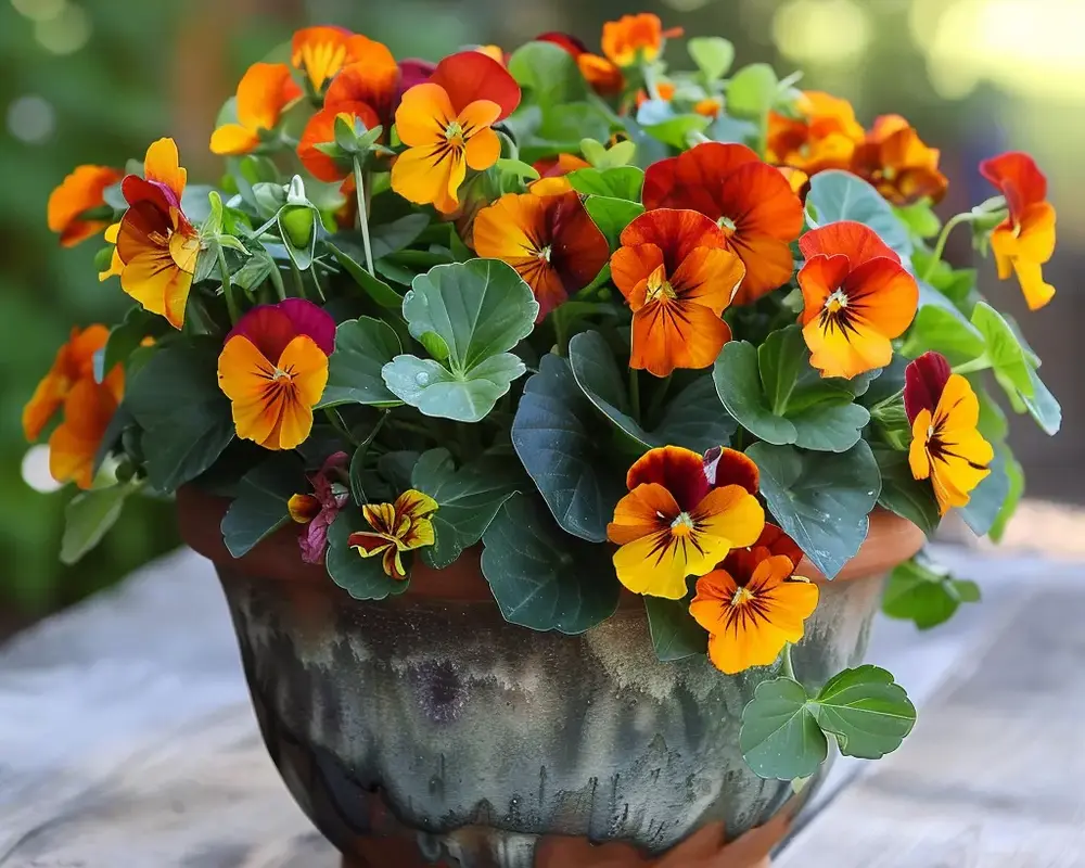 Container Gardening Inspiration and Ideas: Edible Flower Containers.