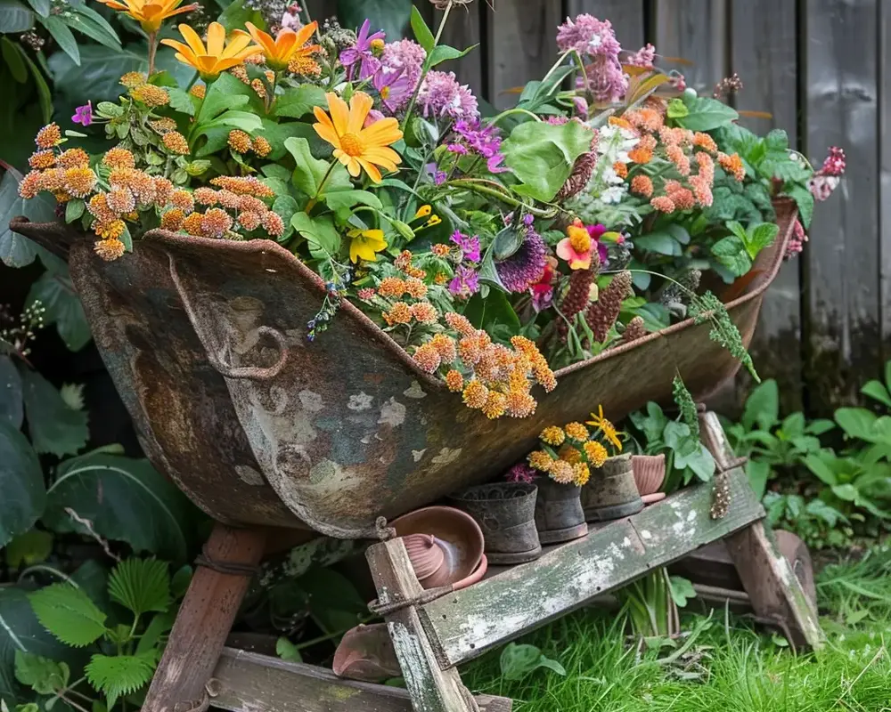 Inspiring Vegetable Garden Design Ideas: Upcycled Decor.