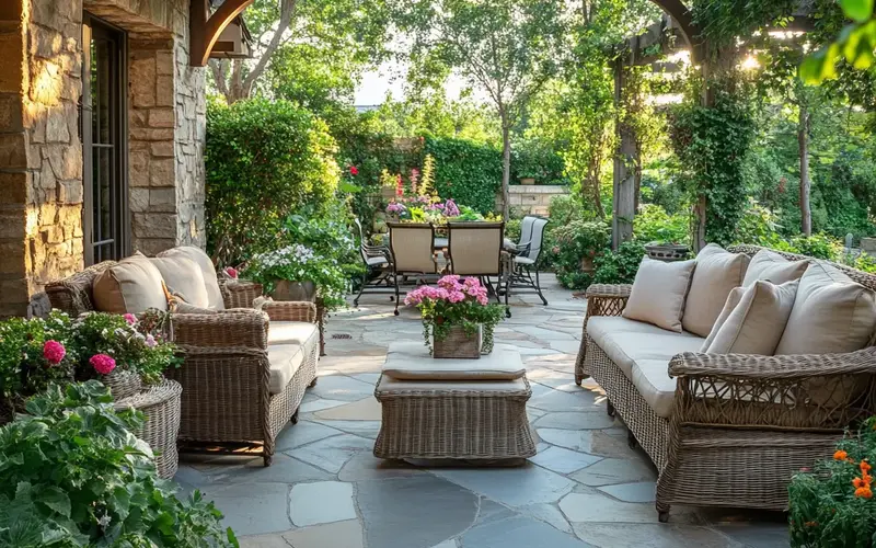 Consider the size and style of your patio when choosing decor: Remember, your patio's size and style should guide your decor choices. A small patio might feel overwhelmed with large furniture or too many decorative elements, while a spacious patio can handle bolder pieces and more elaborate arrangements. 