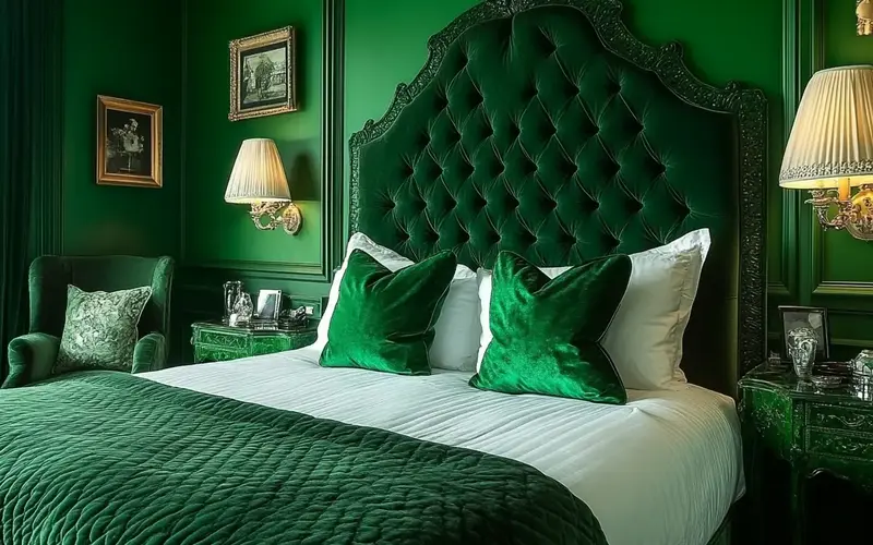 Emerald Green Headboard: