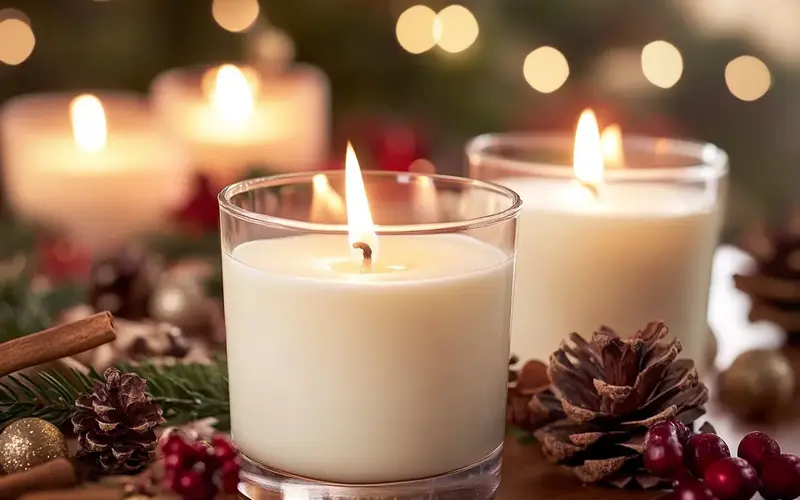 Christmas-Scented Candles and Diffusers: