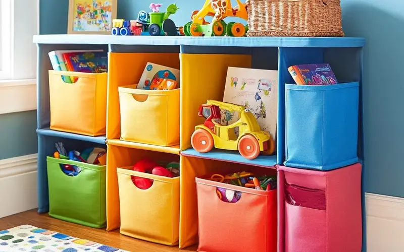 Colorful Storage Bins: