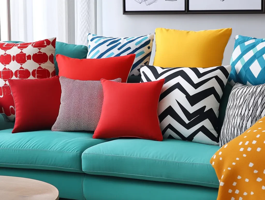 Colorful Throw Pillows: