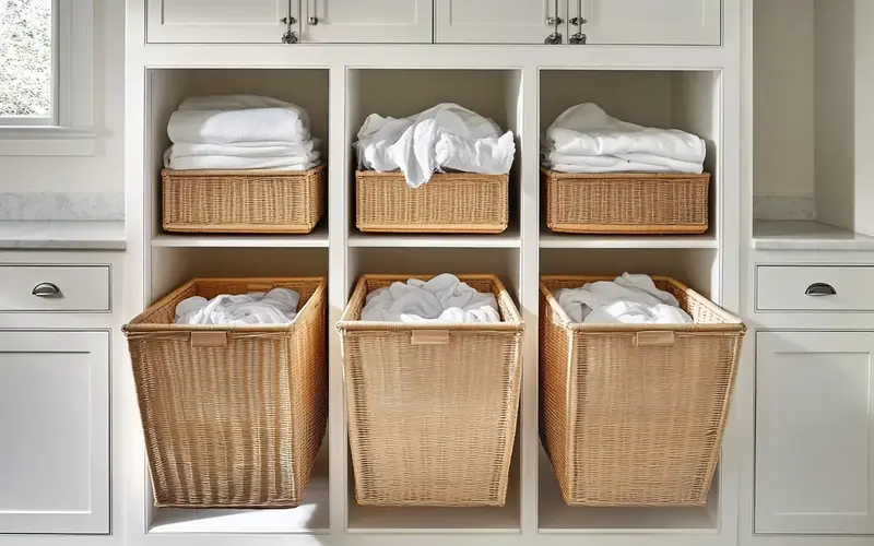 Hidden Laundry Baskets: