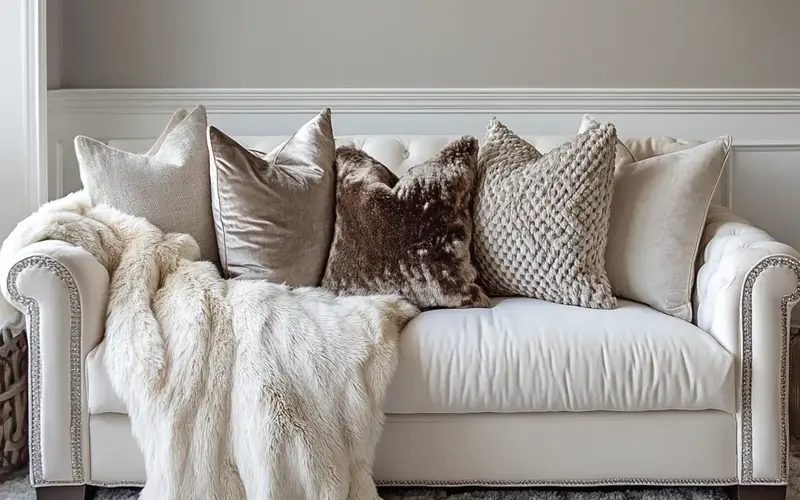 Incorporate Textured Fabrics: