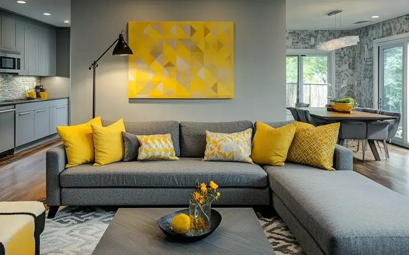 Modern Gray & Yellow: