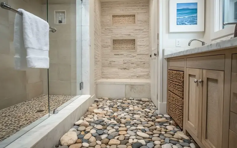 Pebble Shower Floor: