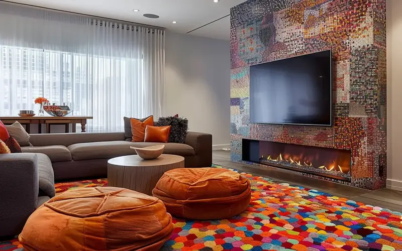 Statement Fireplace Wall: 