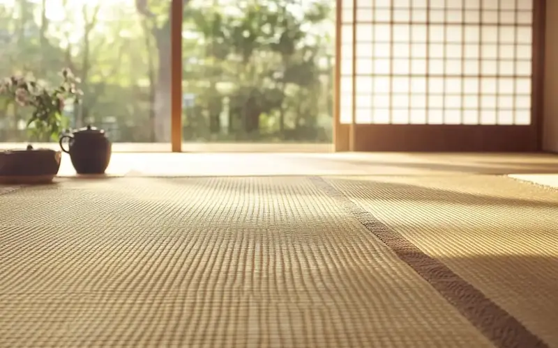 Tatami Mat Flooring (Tranquil Japanese-Style Living Room):