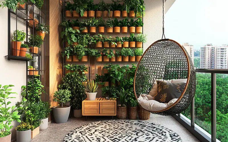 Urban Oasis (Czech-inspired Balcony):