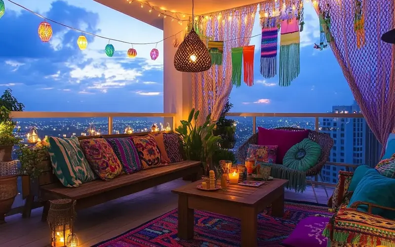 Vibrant Fiesta Theme (Brazilian-Inspired Balcony):