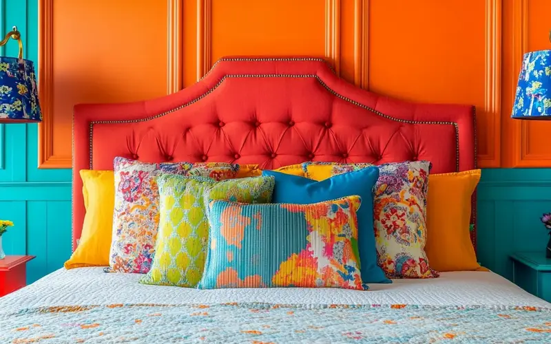 Colorful Headboard: