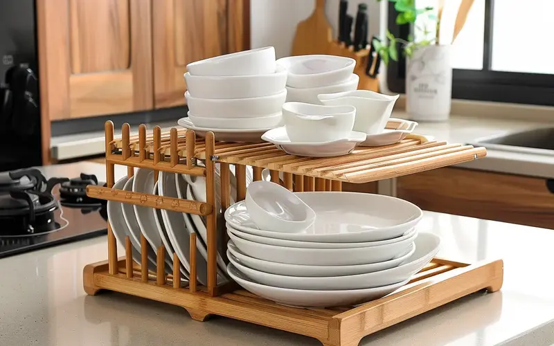 Expandable Dish Rack: Adapts to the amount of dishes you need to dry: