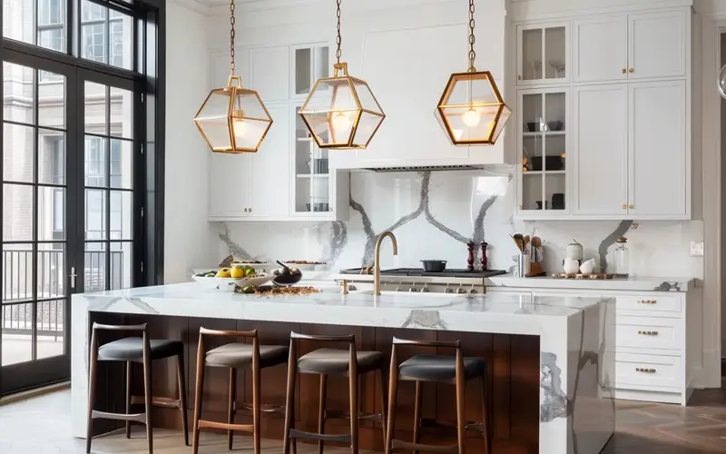 Geometric Pendants: Add a contemporary flair to your kitchen: