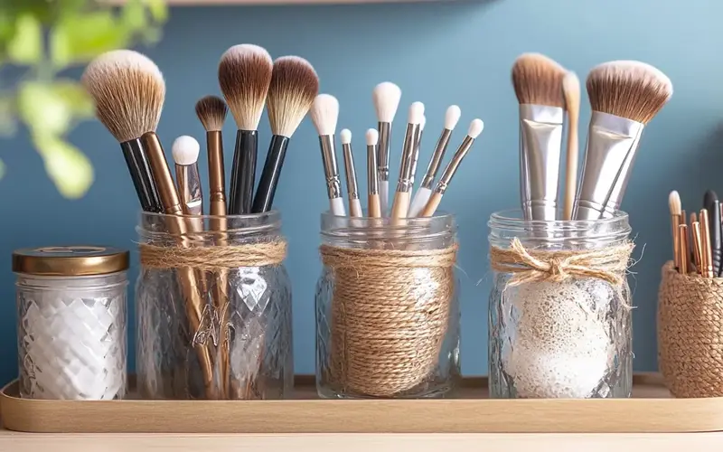 Mason Jar Organizers: