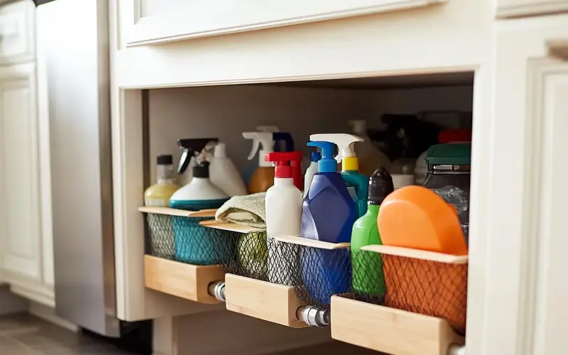 Tension Rods for Under-Sink Storage: