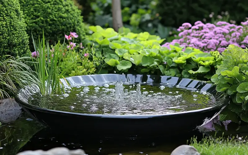 Tranquil Water Feature Outdoors (Dutch-inspired Outdoors):