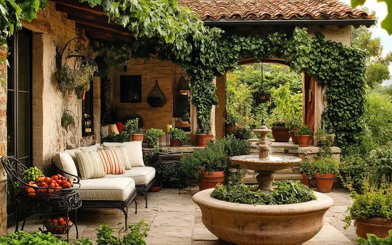 Mid-Century Inspired Outdoors: Tuscan Vineyard: