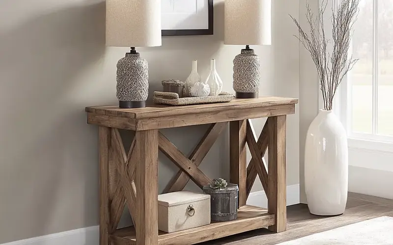 Wooden Console Table: