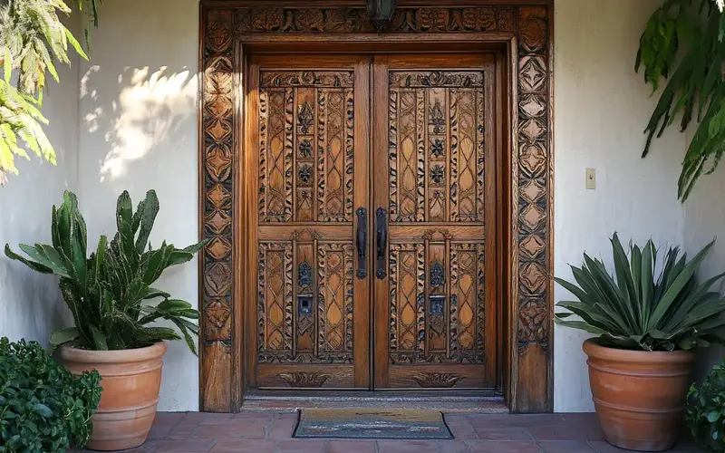 Carved Wood Doors: