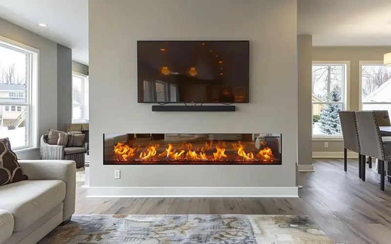 Double-Sided Fireplace: 