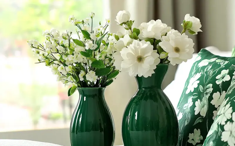 Emerald Green Vases: