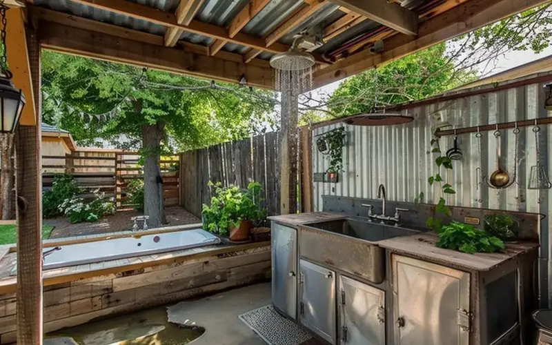 Galvanized Tub Sink: