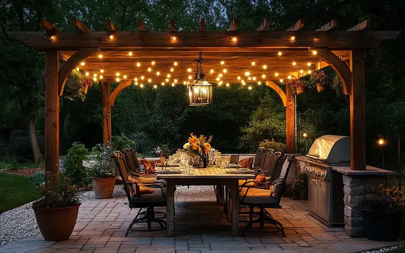 Rustic Outdoor Dining Area (Swiss-Inspired Outdoors):