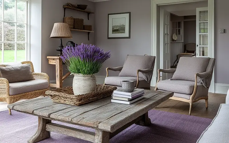 Soothing Lavender & Gray: