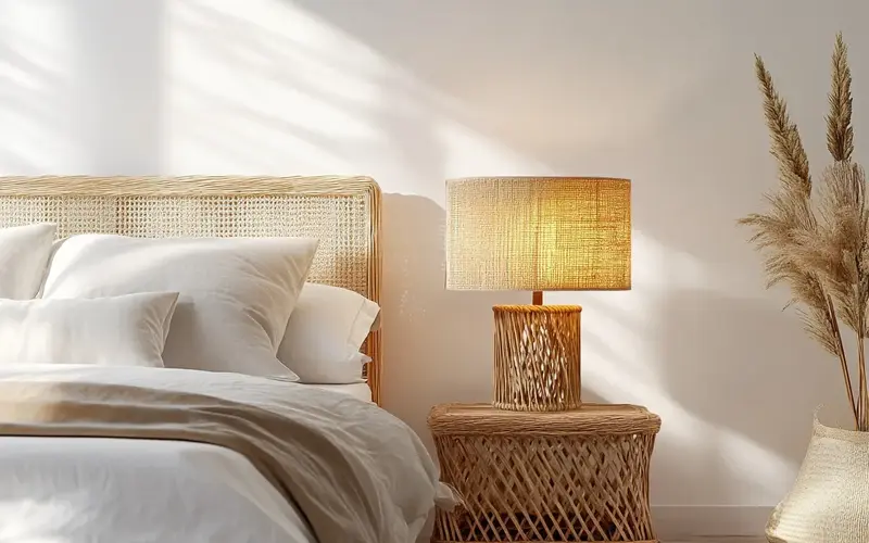 Wooden or Rattan Lampshades: