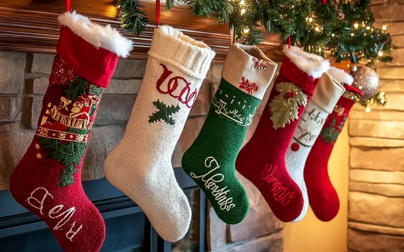 Christmas Stockings Hung on a Mantel or Wall: