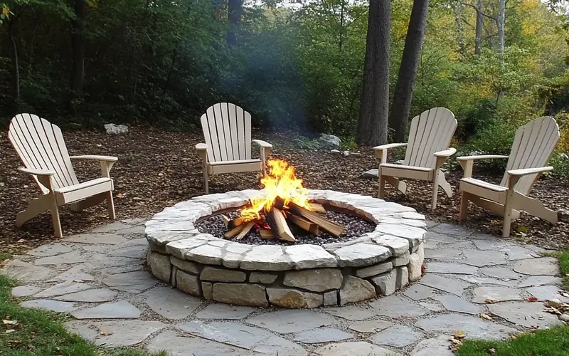 Cozy Fire Pit Gathering (Swiss-Inspired Outdoors):