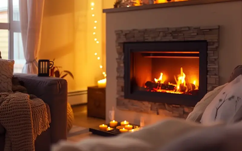 Install a Cozy Fireplace (Even if it's Faux):