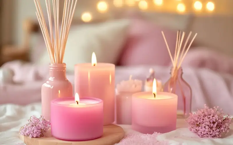 Pink Candles and Diffusers: