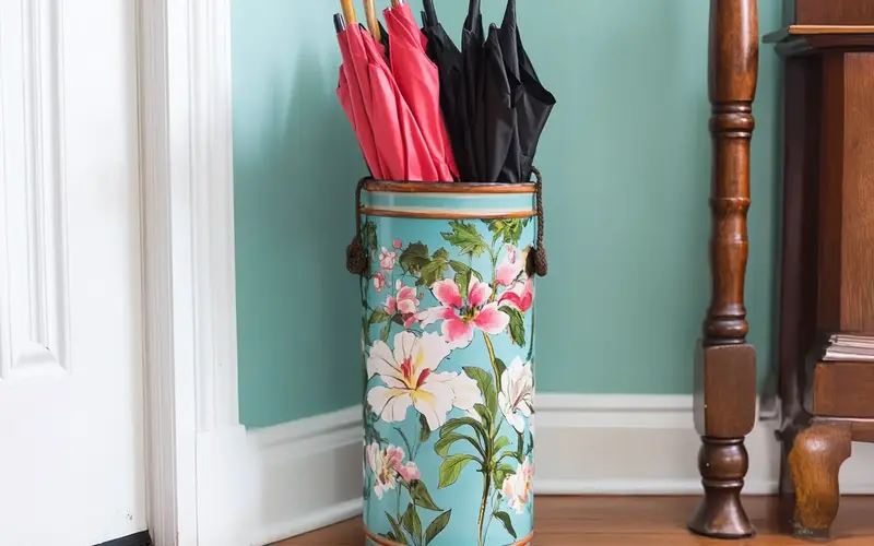 Upcycled Umbrella Stand: