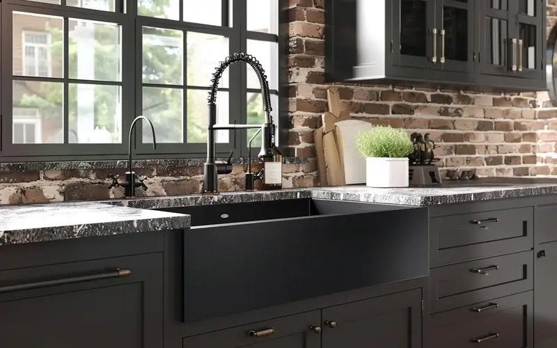 Accessorize with Black Faucets and Hardware: