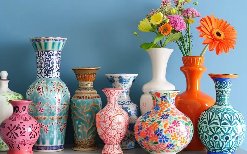 Display Colorful Vases & Decorative Objects: