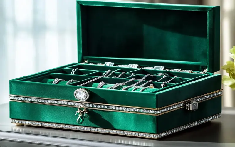 Emerald Green Jewelry Box: