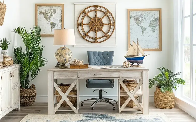 Home Office with Coastal Vibes: