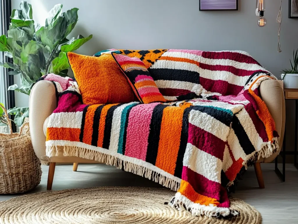 Patterned Throw Blankets: