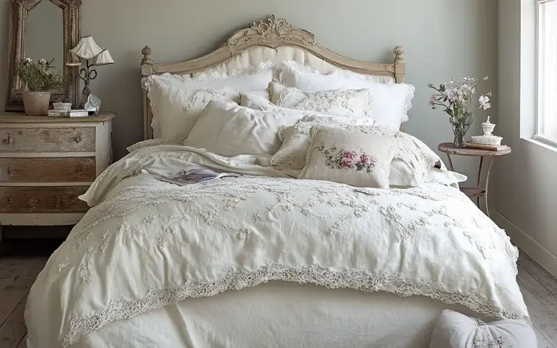 Vintage-Inspired Bed Linens: