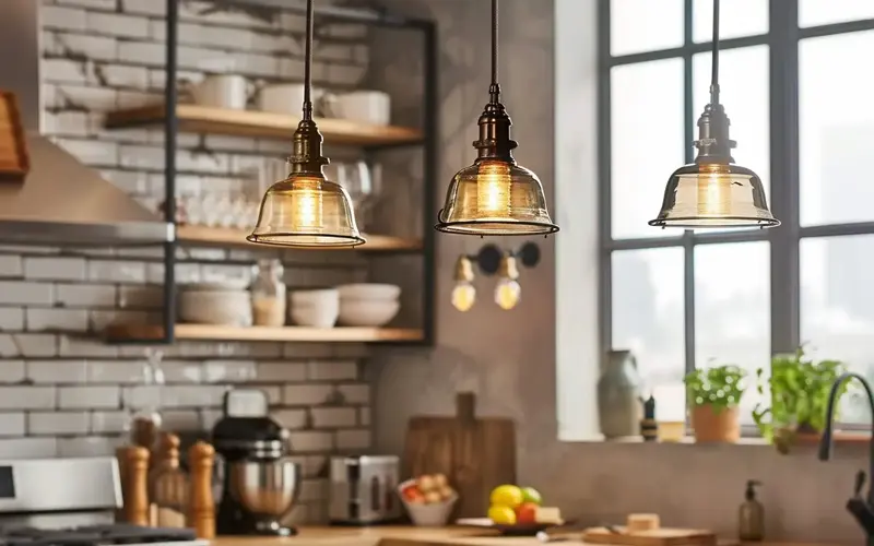 Vintage-Style Pendants: Industrial or farmhouse chic for character: