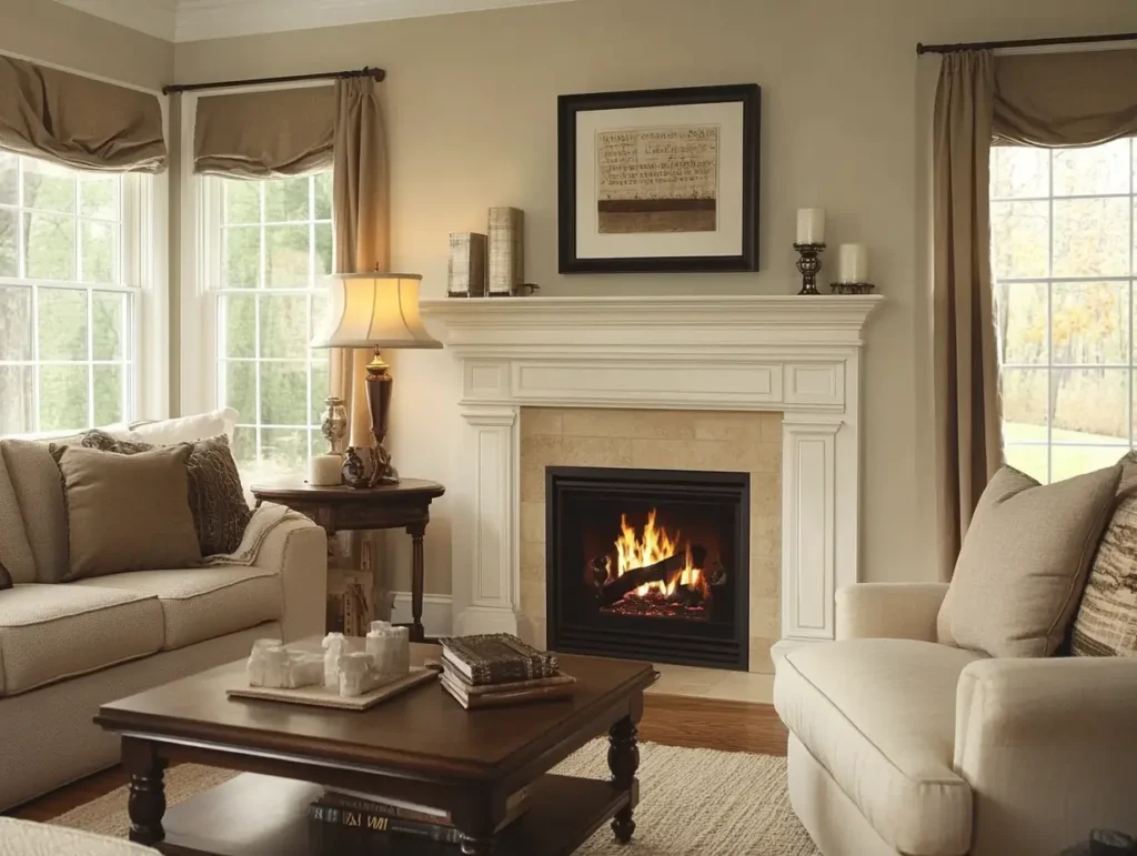 Add Warmth with a Fireplace: