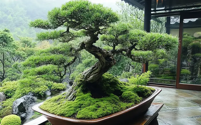 Bonsai Trees and Moss Gardens (Zen Japanese-Style Balcony):