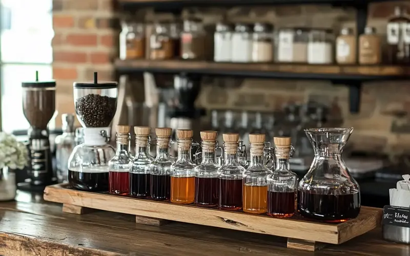 Coffee Syrup Display: