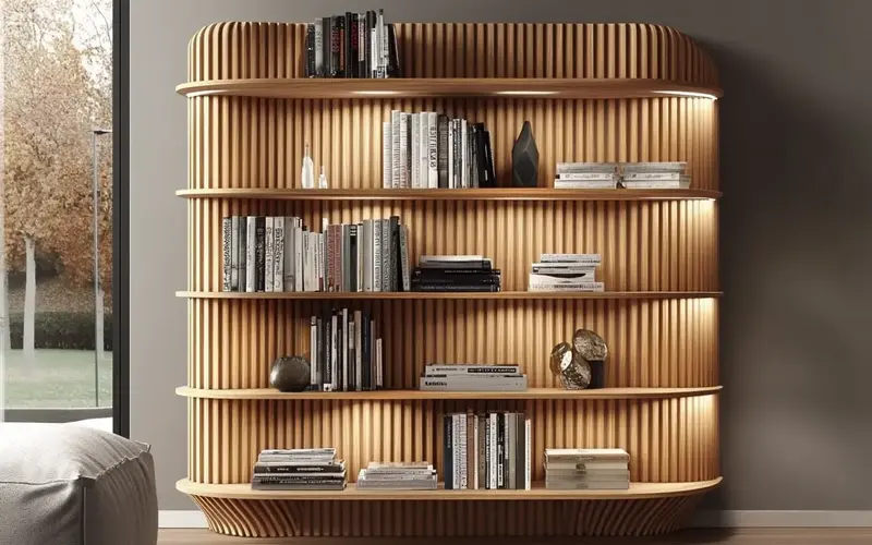 Fluted Bookshelf: