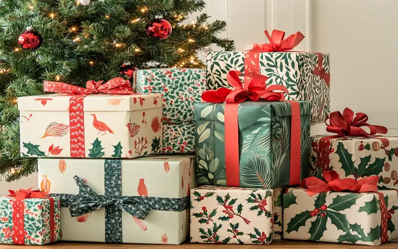 Gift-wrapped Boxes as Decorations: