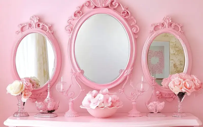 Pink Decorative Mirrors: