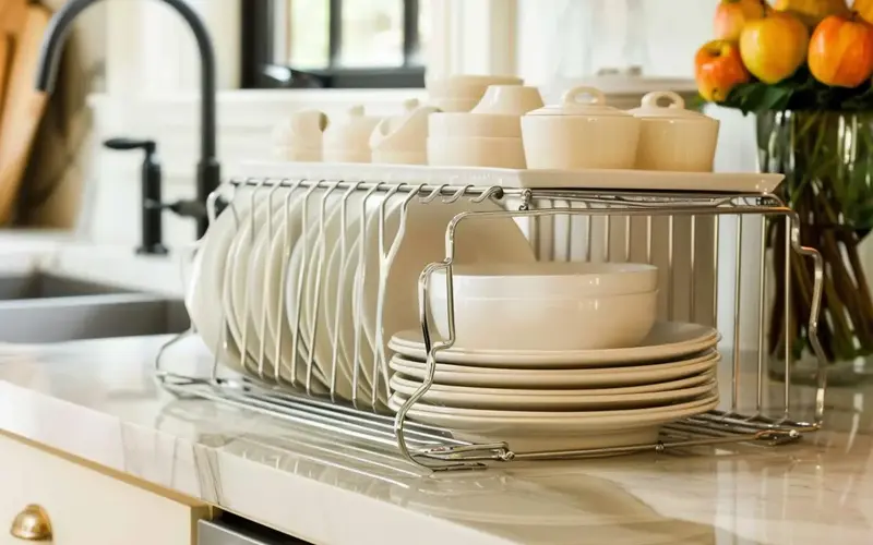 Retractable Dish Drying Racks: